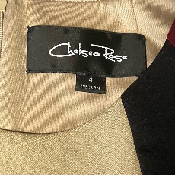Chelsea Rose Color Block Sheath Dress Size 4 - Picture 4 of 4
